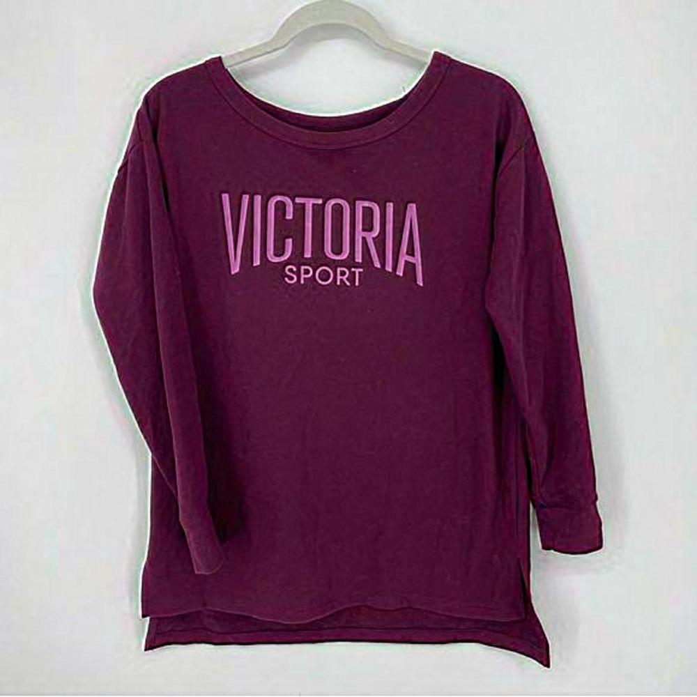 Victoria's Secret Sport VSX Open Back Sweatshirt Burgundy Size XS